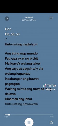Unti-Unti Karaoke Lyrics and Full Song