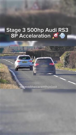*STAGE3* 500hp Audi RS3 Accelarating Out The Motorist! 🚀 #audi #audirs3 #shorts