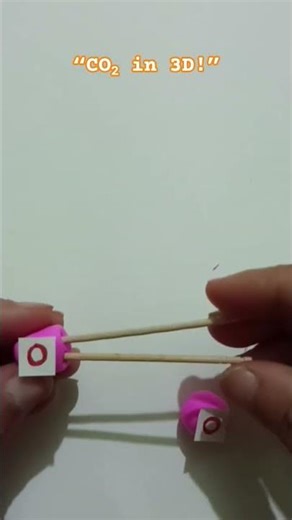 CO₂ Molecule 3D Structure Using Clay 🔬 | School Project #trending #shorts