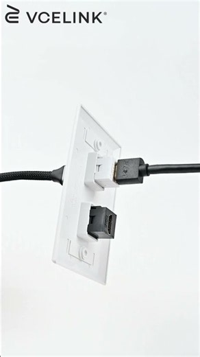 How to malke proper HDMI cable extension with a wall plate?#shorts #hdmi #4kvideo #cablemanagement