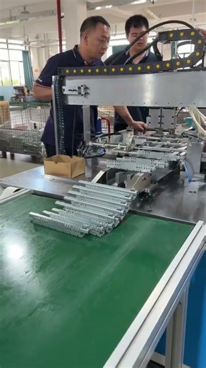 Inside our slide rail manufacturing line ⚙️Precision in every step 🔥#HardwareManufacturing