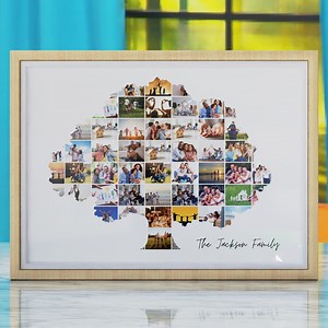 Family Tree Photo Collage Template, Reunion Gift (canva Editable) - Etsy