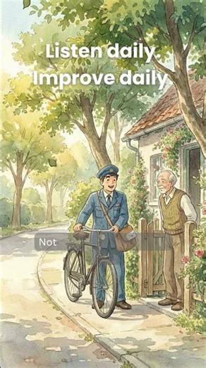 📬 The Postman's Stop | Slow English Story for Relaxation & Listening Practice