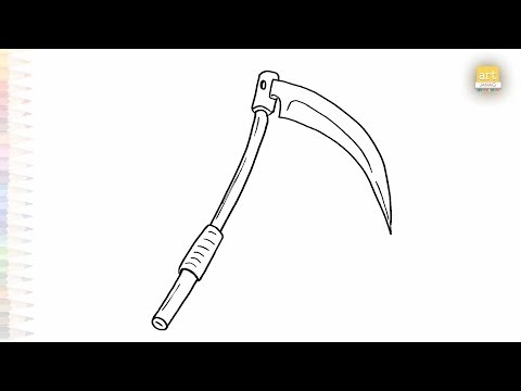 Scythe drawings easy | Art tutorial | How to draw A Scythe step by step simply | #artjanag