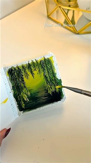 ✨Magical forest acrylic painting for beginners #art #painting #shortvideo #acrylicpainting #shorts