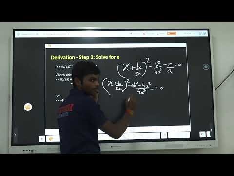 Khushal Kaware ll Derivation Of Quadratic Formula llMathsllSiddhivinayak Education InstitutellGONDIA