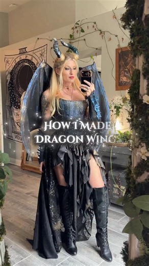 𝐓𝐢𝐟𝐟𝐚𝐧𝐲 𝐂𝐡𝐚𝐧 | A little behind the scenes of making my dragon wings 🐉🖤 I had so much fun making these, but I will definitely take my time in the future... | Instagram