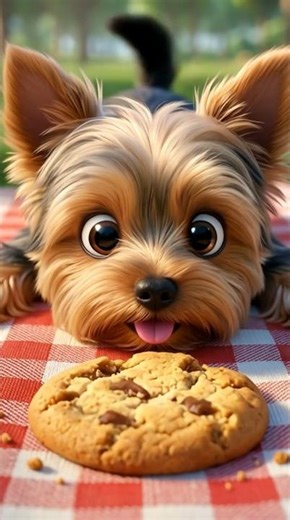 The Cutest Yorkie Found Her New Favorite Desert 🍪 🧺