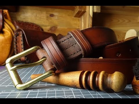 How to make a Classic, Hand Stitched Bushcraft & Outdoors Leather Belt by Beaver Bushcraft & Leather