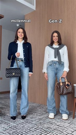 Millennial (1972-1995) VS. Gen-Z (1996-2012)? 🤍🤯 | Which style do you like more? #howto #fashion