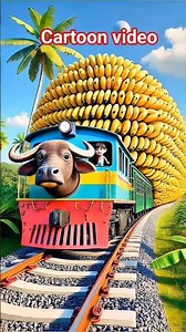 A banana train And old Lady #facts #cartoon