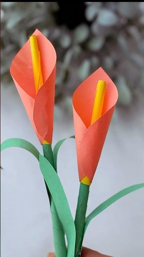 How to make Calla Lily. DIY Cute Flowers.#diy #craftideas #craft #trending #handmade #tutorial