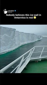 This isn't a movie set... it's a real wall of ice in Antarctica 🥶