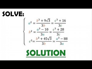 Solution 100: Using Complex Numbers to Solve a Real System of Equations