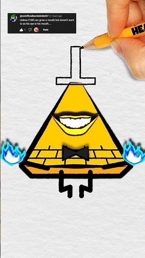 Eye 👁️ Mouth 👄 Bill Cipher ⚠️ Sings We'll meet Again #gravityfalls #billcipher #animated #shorts
