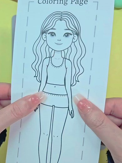 Creative Paper Doll Coloring Page Ideas