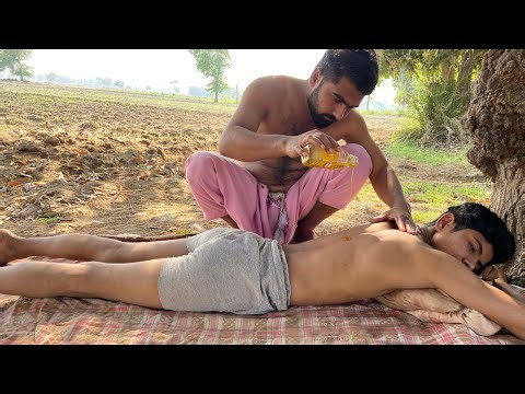 Back Massage ASMR with Oil Sounds Tingly & Relaxing