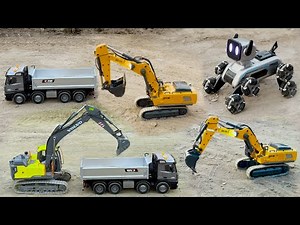 Xe Cẩu Khổng Lồ Múc Đất , Máy Xúc Điều Khiển Từ Xa , Xe Tải chở Cát , Ô Tô Đồ Chơi Chó Robot, Xe Ben