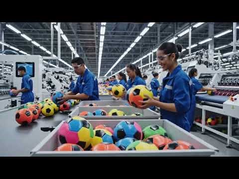 How Soccer Balls Are Made Inside Modern Factories ⚽ From Raw Materials to Perfect Goal