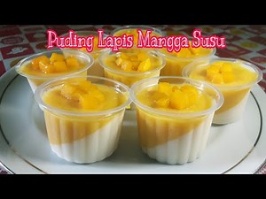 Puding Mangga Lapis Susu Yang Super Lembut | Silky Puding | Ide Jualan Kekinian