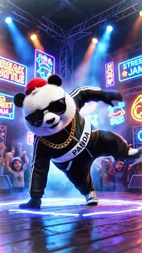 That panda can actually dance #breakdance #streetbattle #shorts