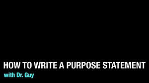 How to Write a Purpose Statement