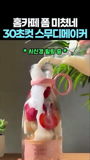 과일 갈리는 소리까지 힐링인 믹서기 #생활꿀템
