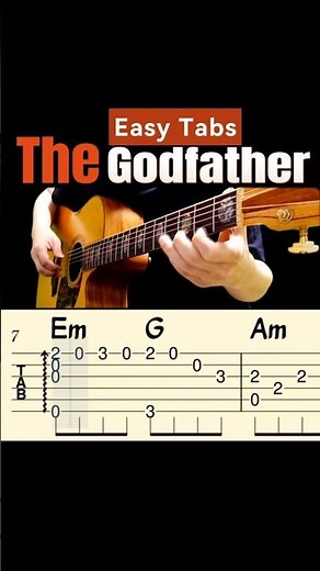 🔥The Godfather ThemeㅣEasy TabsㅣFingerstyle Guitar