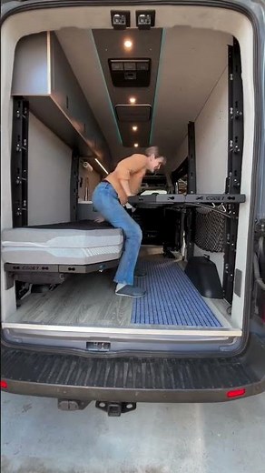 Watch This Camper Van Transform: Cargo → Bunks → Office → Queen Bed
