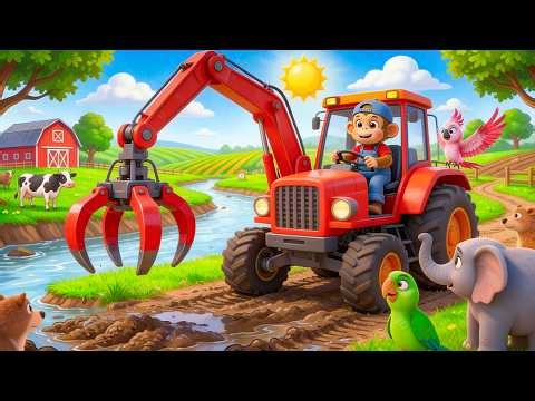 Monkey Funny | KiKi Farm Routine | Caring for Animals and Hard Work Story | Monkey Cartoon