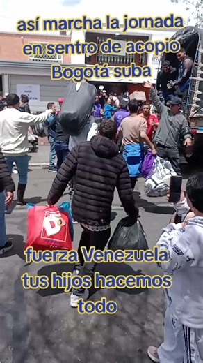 Centro de acopio en Suba Bogotá para ayudar a Venezuela