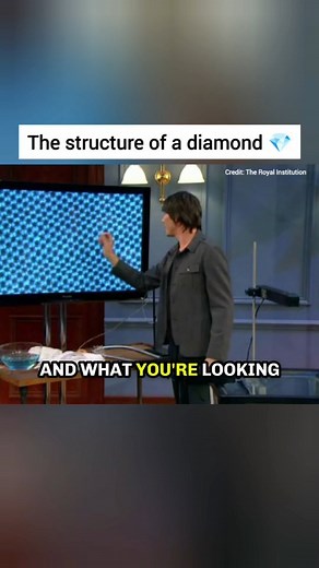 The Science Fact on Instagram: "Diamond is a crystalline structure made up of carbon atoms arranged in a face-centered cubic lattice. Each carbon atom forms covalent bonds with four neighboring carbon atoms in a tetrahedral arrangement. This strong and rigid structure results in diamond being the hardest naturally occurring substance on Earth. The lattice structure of diamond allows it to exhibit exceptional thermal conductivity and optical properties, making it an ideal material for use in vari