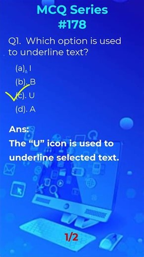 Computer MCQs 178 with Answers | Computer GK for Competitive Exams #computertips #windows #computer