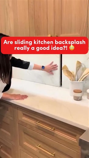 These Sliding Kitchen Backsplash are the latest trend in Interior Design but are they truly worth the investment? 🤔 Pros: Functionality, Extra Storage Space, Looks Cool Cons: Hard to clean, high possibility of wear and tear (depending on materials used and how well executed it is) What do you think? 👇🏻 #interiordesign #sgrenovation #sghome #bto #carpentry #hdb #kitchen #backsplash | Hometrust.sg