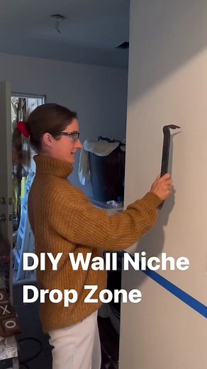 DIY Wall Niche Drop Zone for Home Storage
