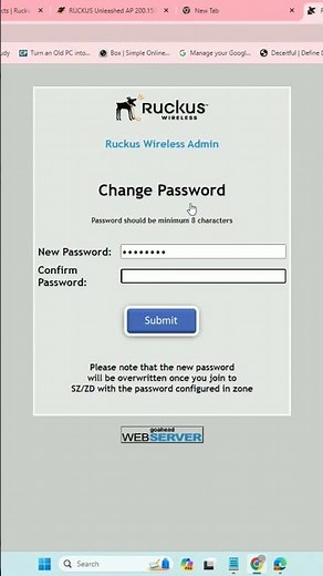 Ruckus R550 access the interface first time