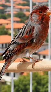 World-Class Red Agate Canary! Highly Detailed Crimson and Gray Pattern ❤️🩶✨ ​#RedCanary #CanaryBird #ExoticBird #BirdLovers #FeatherBeauty #TropicalBird #WildlifeColors #CanaryVibes #NatureLover #BirdPhotography #PetBird #ColorfulFeathers #RedAndGray #PeacefulMoments | Ranger Canary