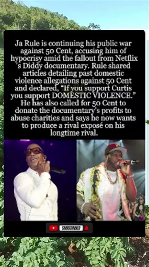 Ja Rule Accuses 50 Cent of Hypocrisy Over Domestic Violence Allegations #JaRule #50Cent