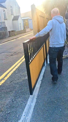 23K views · 105 reactions | Rolling out of a busy month with another sliding gate fitted in Newcastle. Thanks to Martin Leavy for setting the track on this one #slidinggate #eliteengineering #metalwork | Elite Engineering | Facebook