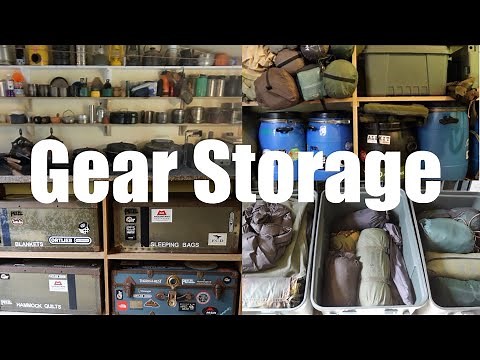 Kit/Gear Storage. How I store my Camping, Bushcraft, Cooking and Canoe Gear at Home.