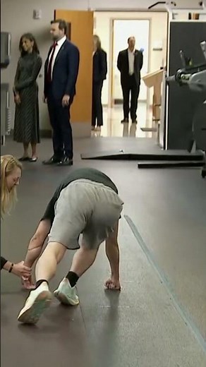 JD Vance and Usha Vance visit with wounded warriors at Walter Reed National Military Medical Center