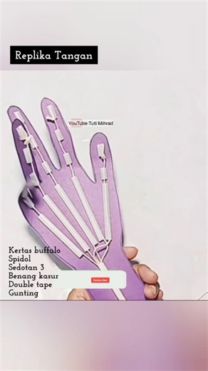 Replika Tangan dari Kertas dan Sedotan IPAS Kelas 6 #replika #ipas