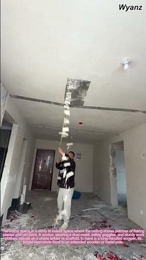 How to Remove Ceiling Plaster: Long Handle Scraper DIY Method