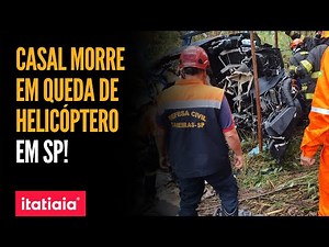 CASAL MORRE EM QUEDA DE HELICÓPTERO; CRIANÇA E PILOTO SOBREVIVEM! ENTENDA ACIDENTE