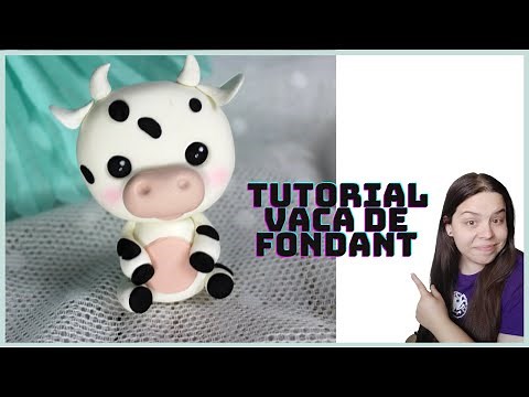 🐄TUTORIAL: Como hacer una VACA de fondant- how to make a fondant COW