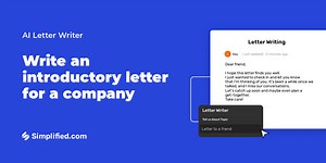Generate introductory letter for a company