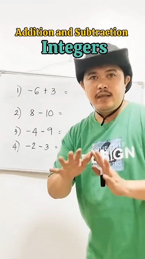 2.6K reactions · 312 shares | Addition and subtraction of integers #reels #teacher #math #integers | Moises Carlos | Facebook