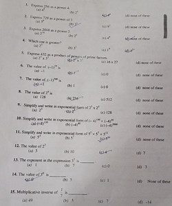 Express 256 as a power 4 .(a) 4 ^ { 2 }(b) 2 ^ { \circ }Expr... | Filo