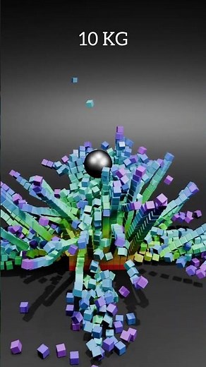 1 kg vs 1000 kg satisfying block stimulation #animation #3danimation #cartoon #blender #stimulation