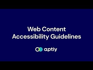 Web Content Accessibility Guidelines
